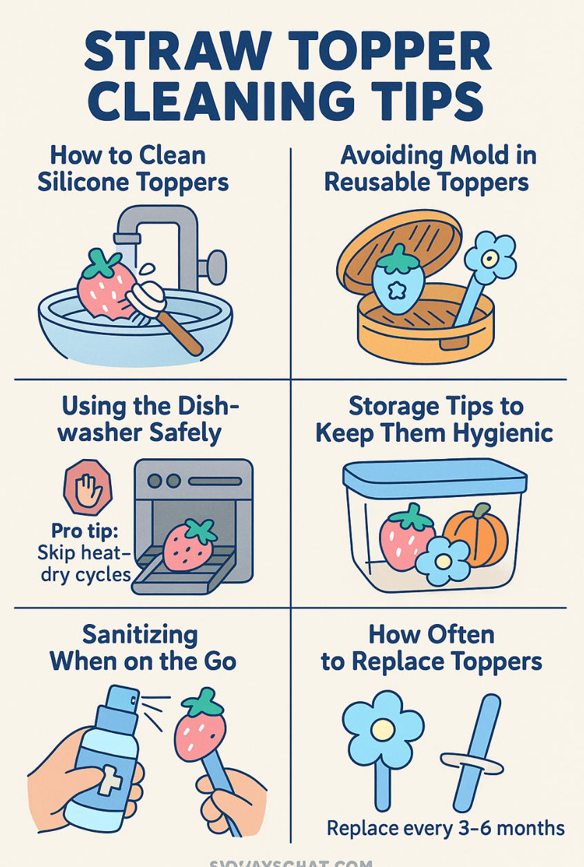 Straw topper cleaning tips