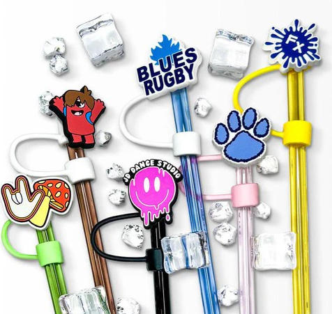 Custom Silicone Straw Caps Australia | Fun, Reusable & Personalised Straw Toppers