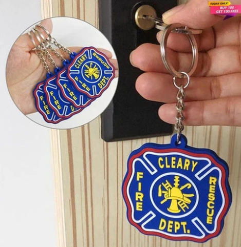 Custom 3D PVC Rubber Keychains for Fire Departments – Personalized Durable Key Tags