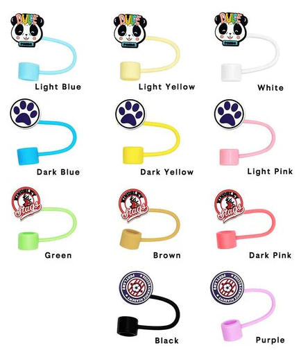 Custom Silicone Straw Caps Australia | Reusable Dust Covers with Personalised Design