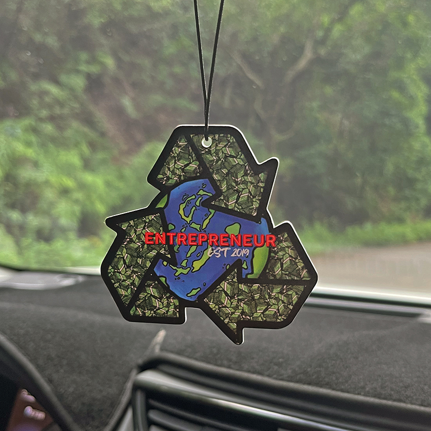 Eco Recycle Symbol Car Air Freshener – Bulk 50pcs Minimum