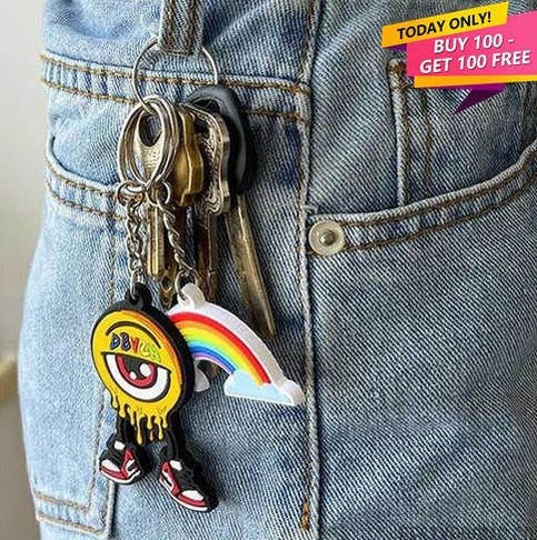 Custom 3D Rubber Keychains Australia | Die Cut PVC Keychains with Logo
