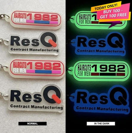 Custom Glow-in-the-Dark Rubber Keychains Australia | 3D Soft PVC Epoxy Key Tags