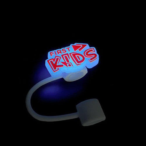Custom Glow-in-the-Dark Straw Toppers – Personalised PVC Cap for Drinks