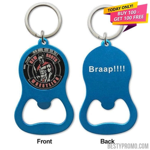 Custom Engraved Aluminium Bottle Opener Keychains – Add Logo & Text
