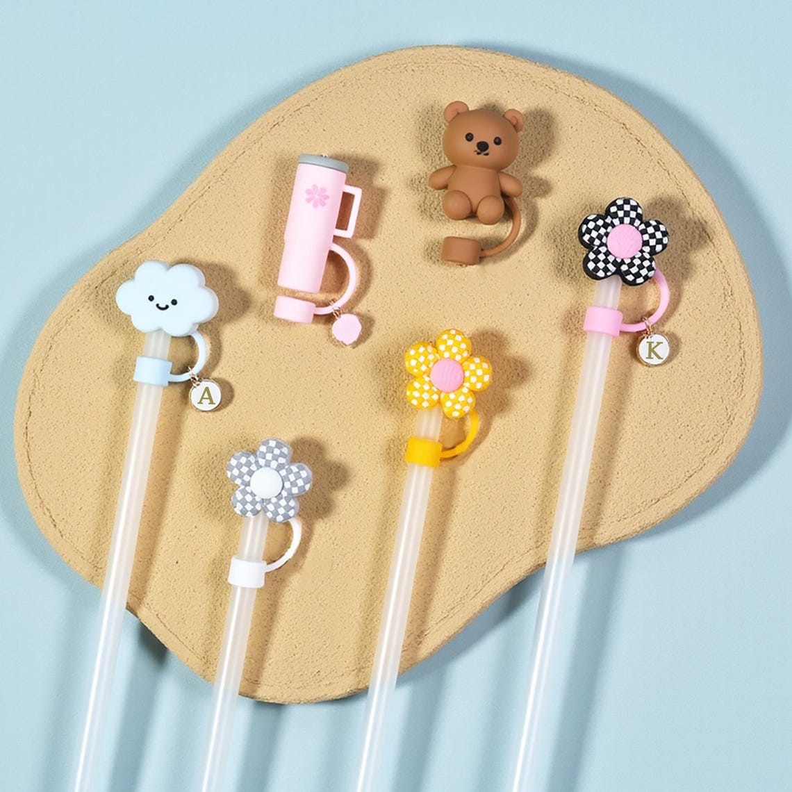 Personalised Straw Topper Cap for Tumbler & Quencher – Reusable, Cute & Hygienic