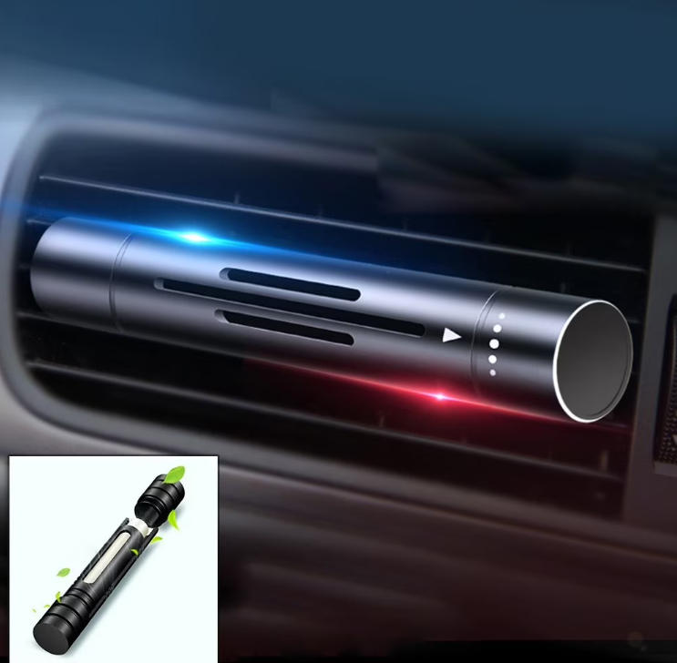 Black Solid Car Air Freshener for Vent – Long-Lasting & Refillable