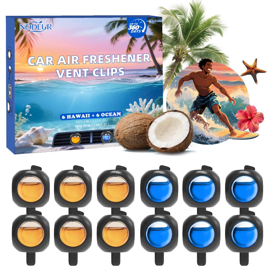 Ocean & Hawaii Car Vent Air Fresheners – 12 Pack