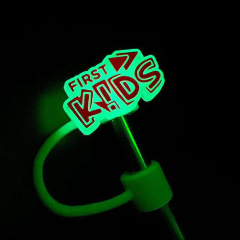 Custom Glow-in-the-Dark Straw Caps for Kids